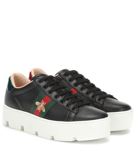 gucci ace embroidered sneaker women's|gucci ace platform sneakers black.